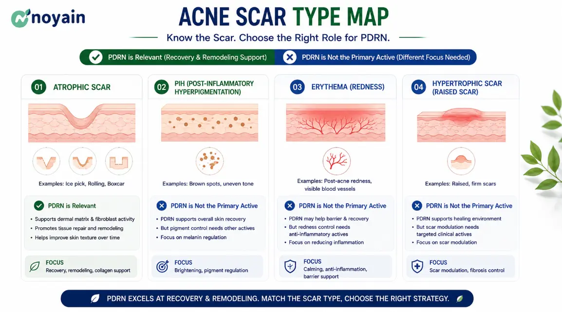 Acne scar type map