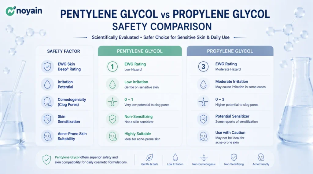 Pentylene Glycol vs Propylene Glycol Safety
