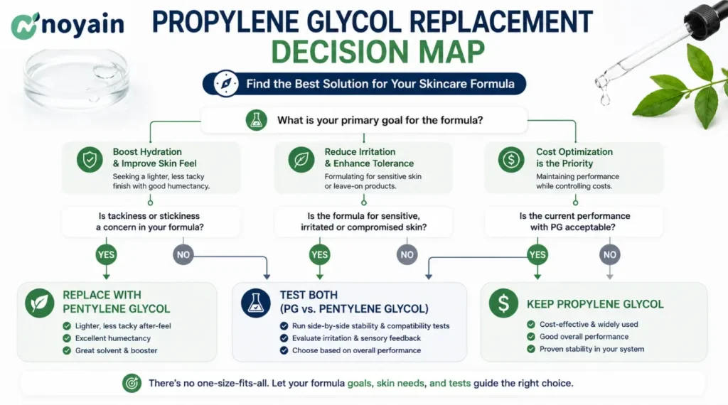 Propylene Glycol Replacement Decision Map