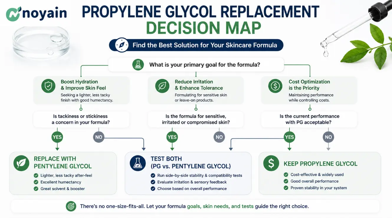 Propylene Glycol Replacement Decision Map