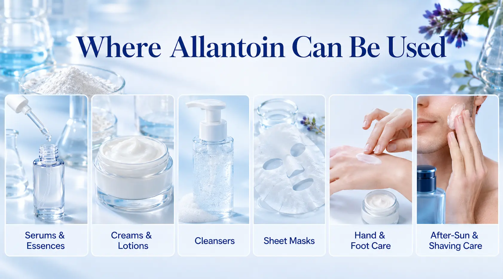 Allantoin application guide for serums, creams, cleansers, masks and body-care products