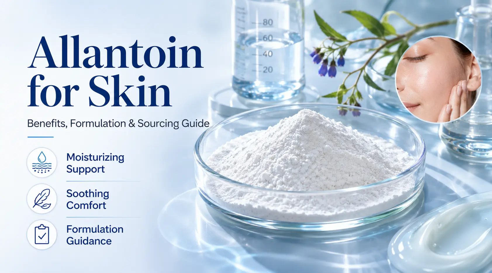Allantoin skin benefits, cosmetic formulation guidance and ingredient sourcing