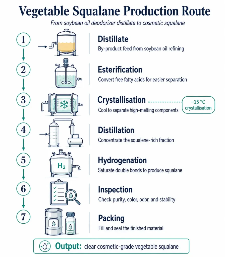 Vegetable Squalane Production Route