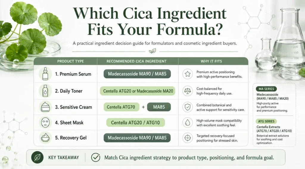 Which Cica Ingredient Fits Your Formula