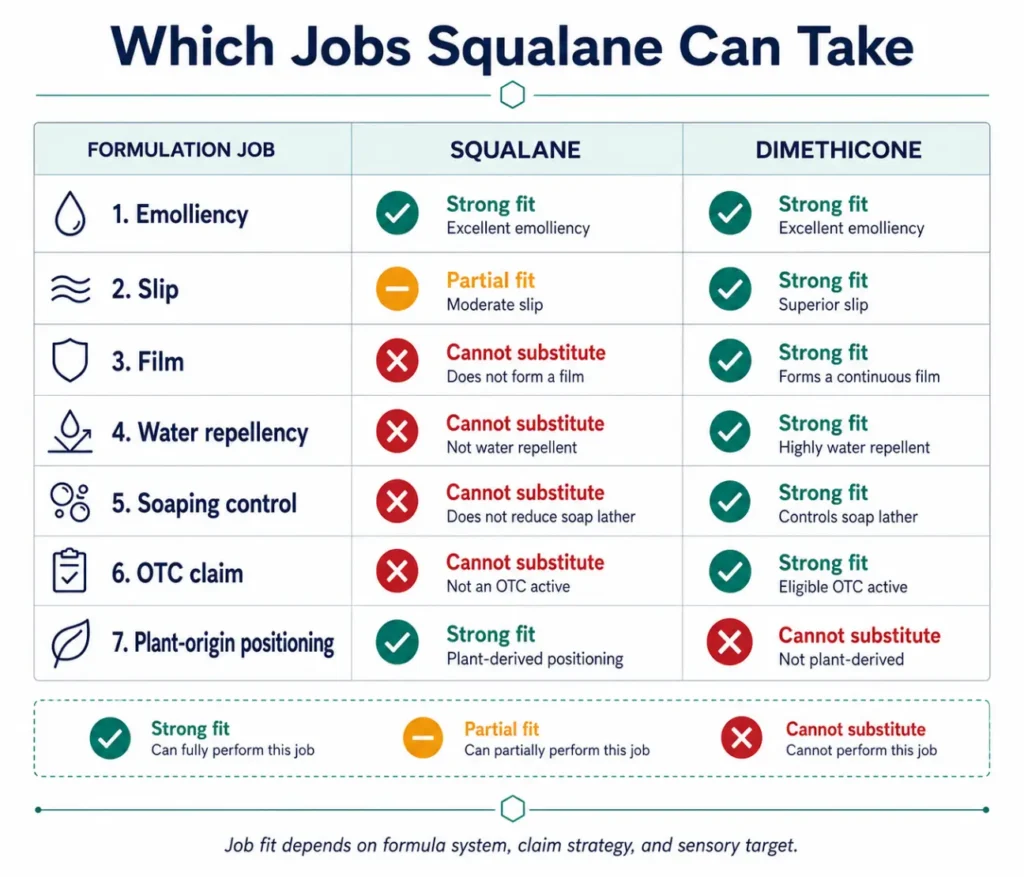 Which Jobs Squalane Can Take