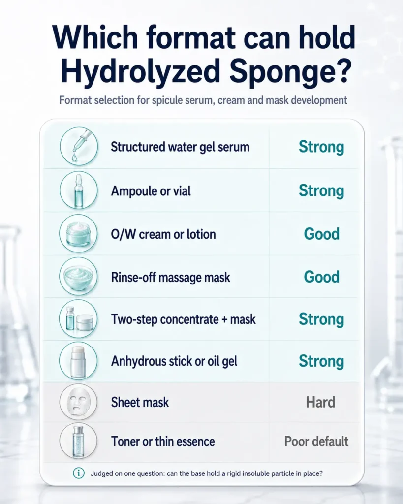 Hydrolyzed Sponge Formulation Selection