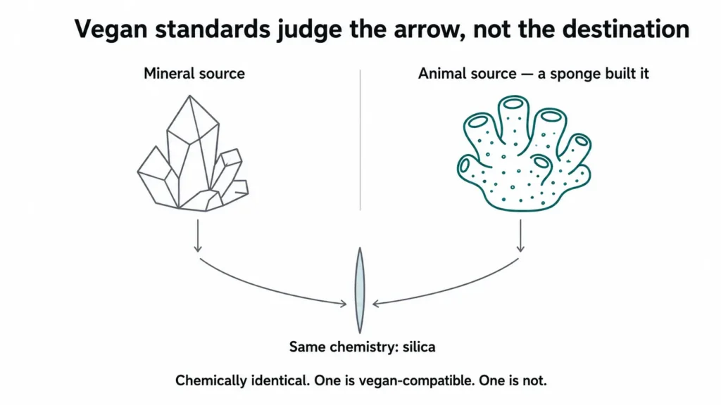 Same Silica, Different Origin Why Source Determines Vegan Status