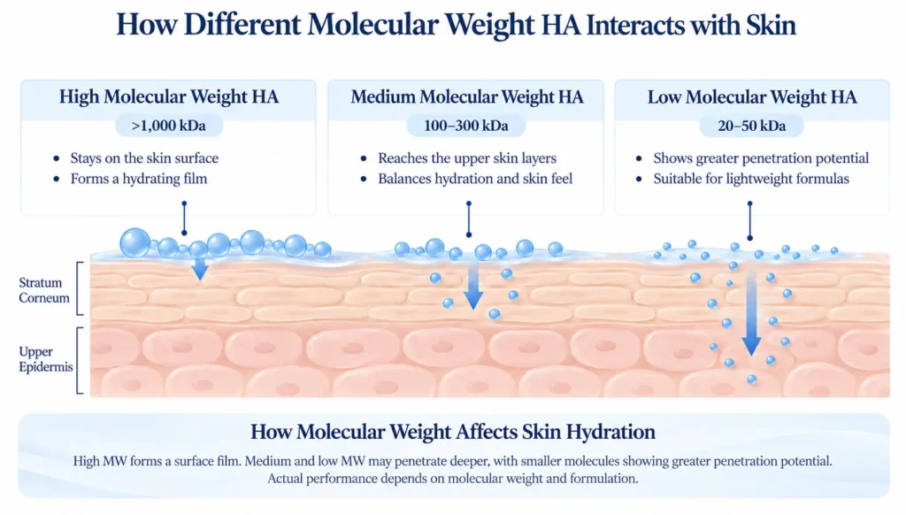 Different Molecular Weight HA and Skin Interaction